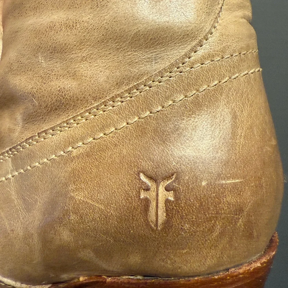 Frye Jane Cream Over the Knee Leather Boots - Picture 4 of 6